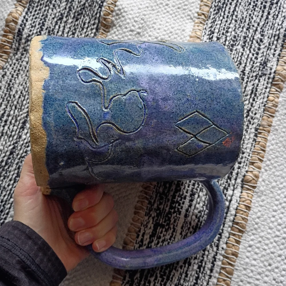 Giant Handcrafted Unique Ceramic Mug - Picture 7 of 8